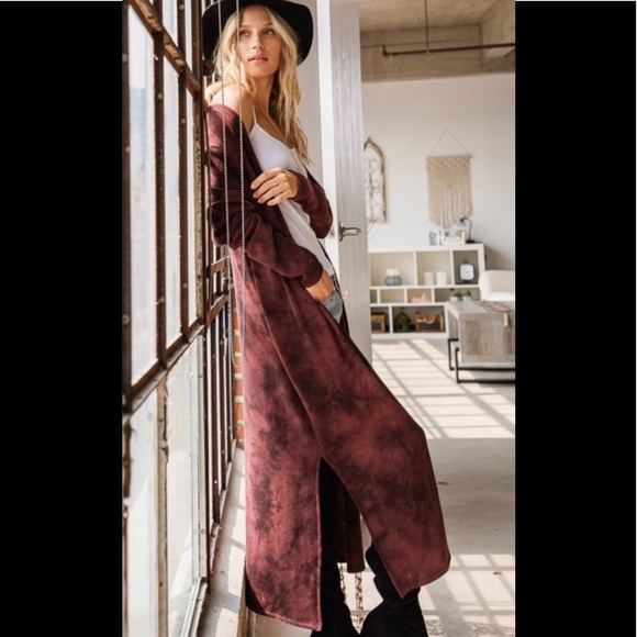 Casual Chic Style Tie Dye Long Layering Cardigan - Picture 4 of 10